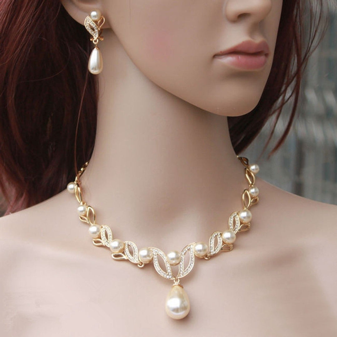 1 Set Women Jewelry Earrings Necklaces Image 3