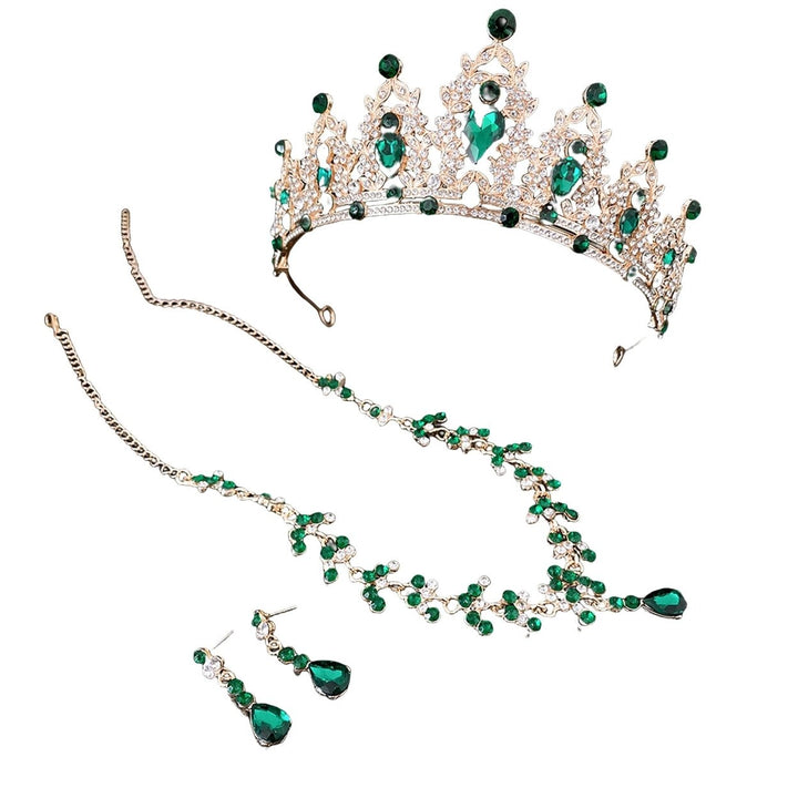 3Pcs/Set Wedding Crown Faux Set Jewelry Accessory Image 1