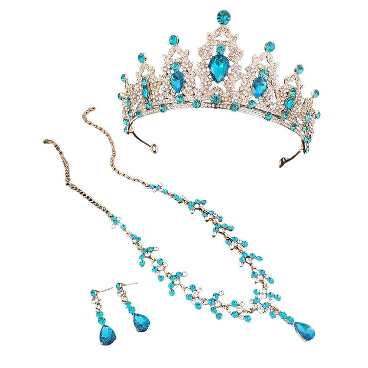 3Pcs/Set Wedding Crown Faux Set Jewelry Accessory Image 1