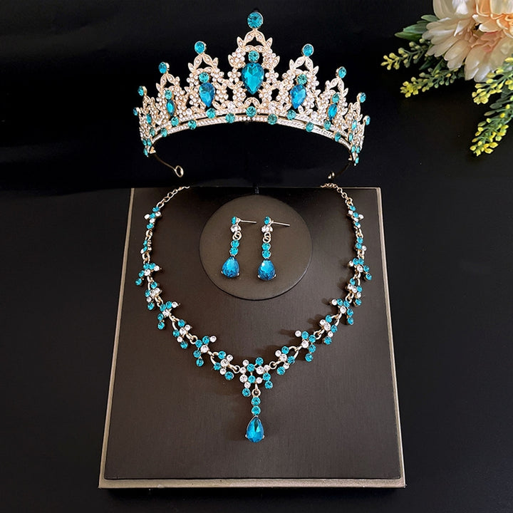 3Pcs/Set Wedding Crown Faux Set Jewelry Accessory Image 10