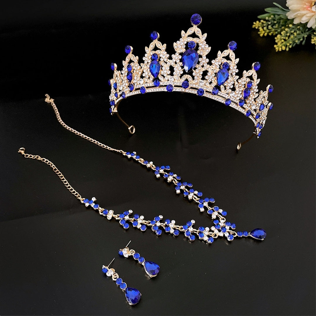 3Pcs/Set Wedding Crown Faux Set Jewelry Accessory Image 12