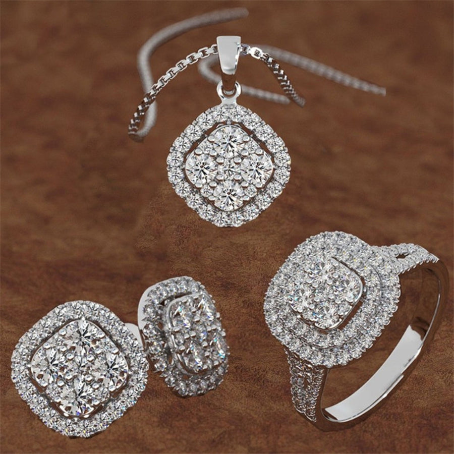 3Pcs/Set Bridal Ring Set Jewelry Accessory Image 1
