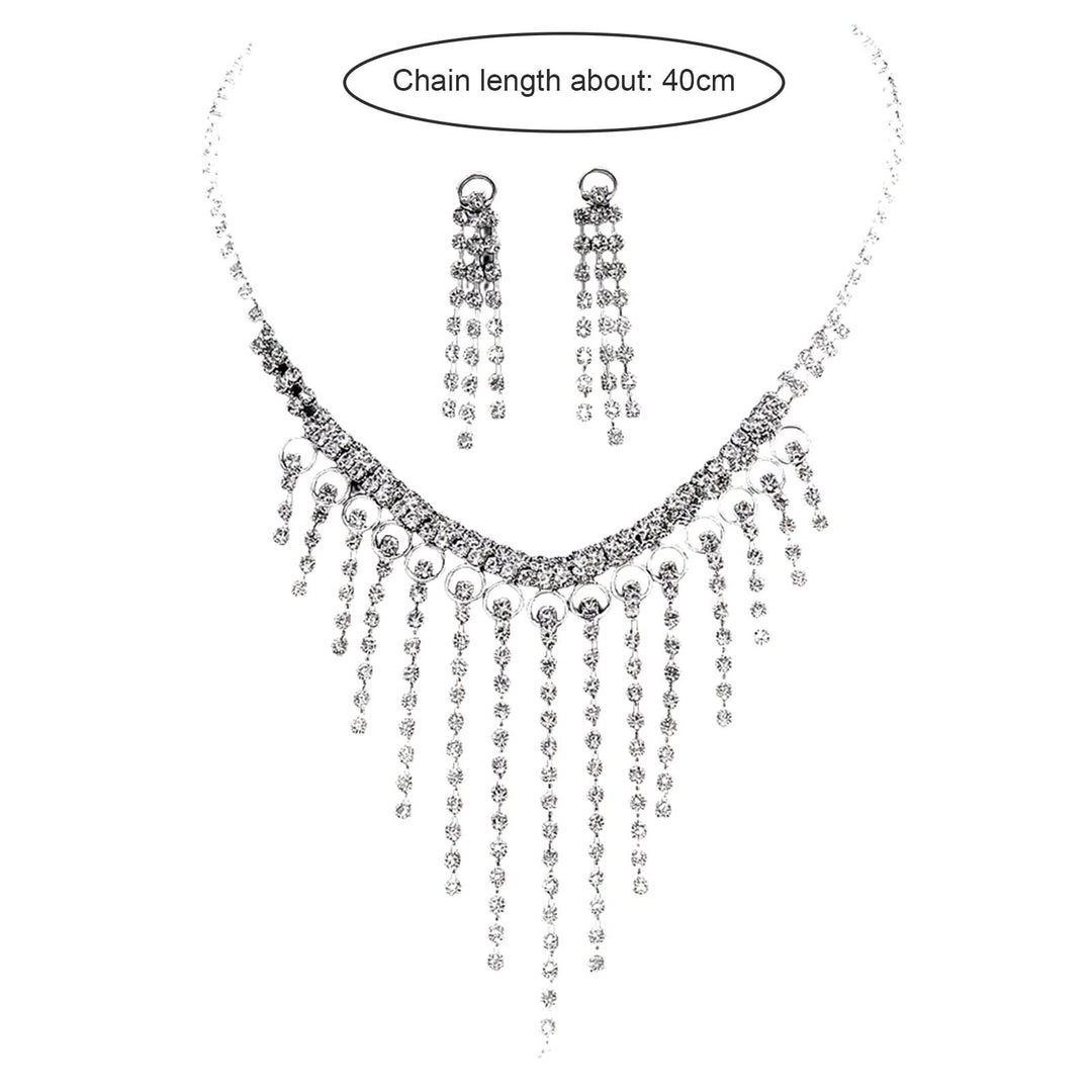 1 Set Tassel Earrings Necklace Wedding Accessory Image 6