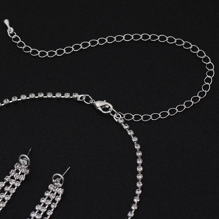 1 Set Tassel Earrings Necklace Wedding Accessory Image 9