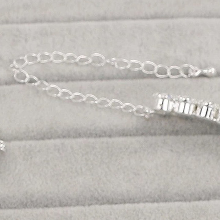 1 Set Elegant Rhinestone Jewelry Set for Women Alloy Faux Crystal Choker Necklace Earrings Bracelet Ideal for Bridal Image 9