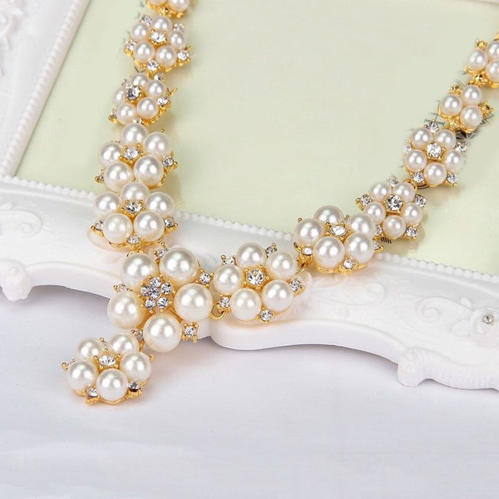 1 Set Bride Necklace Earrings Wedding Jewelry Gift Image 10
