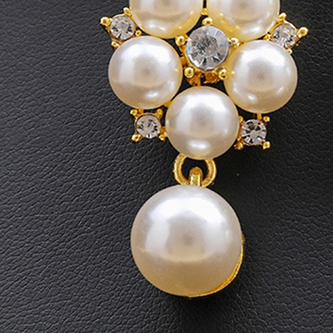 1 Set Bride Necklace Earrings Wedding Jewelry Gift Image 11