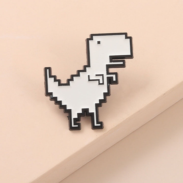 Dinosaur Brooch Retro Pixel Enamel Brooch Birthday Gift Image 3