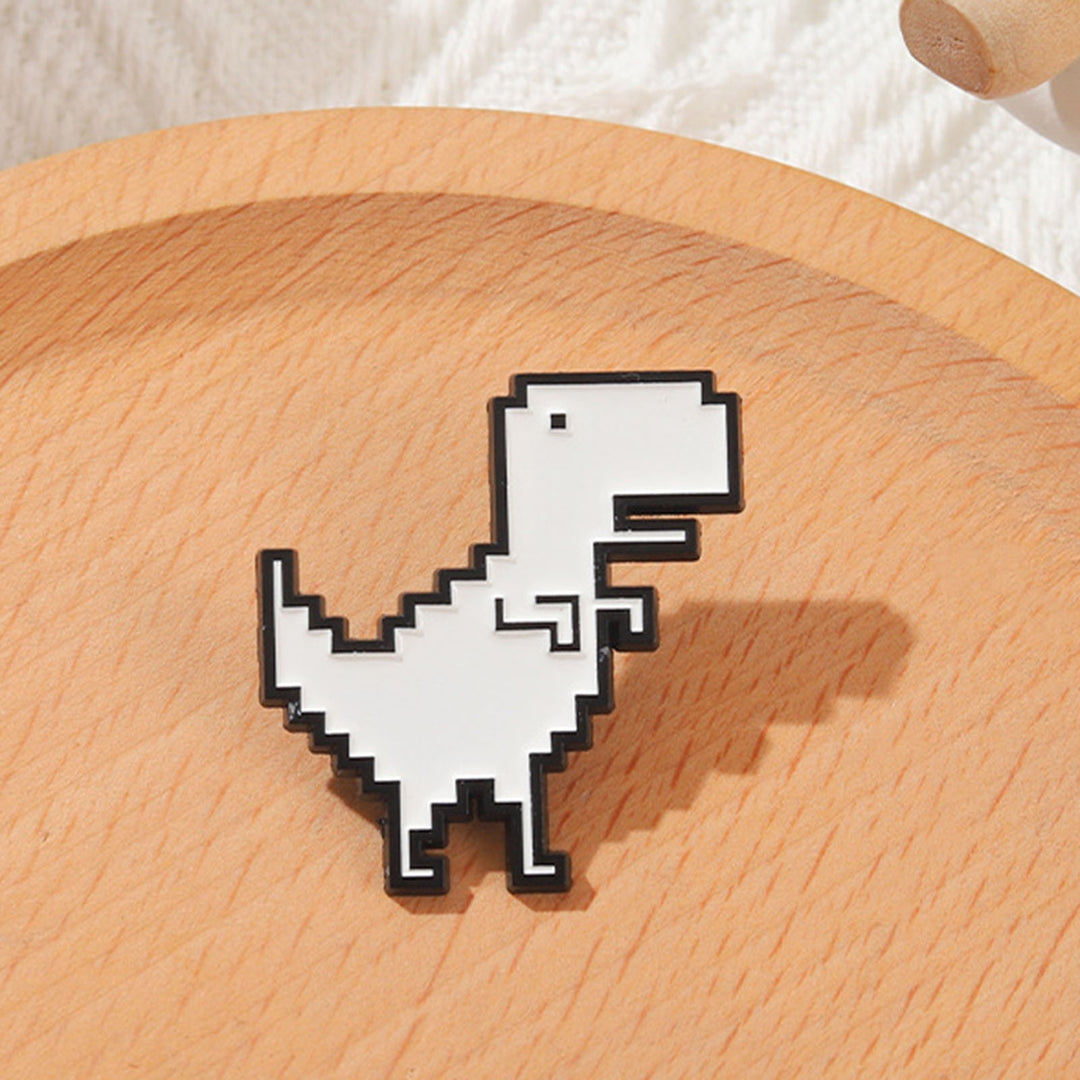 Dinosaur Brooch Retro Pixel Enamel Brooch Birthday Gift Image 4