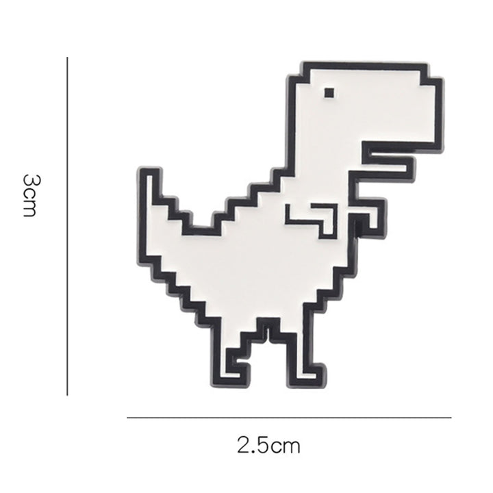 Dinosaur Brooch Retro Pixel Enamel Brooch Birthday Gift Image 6