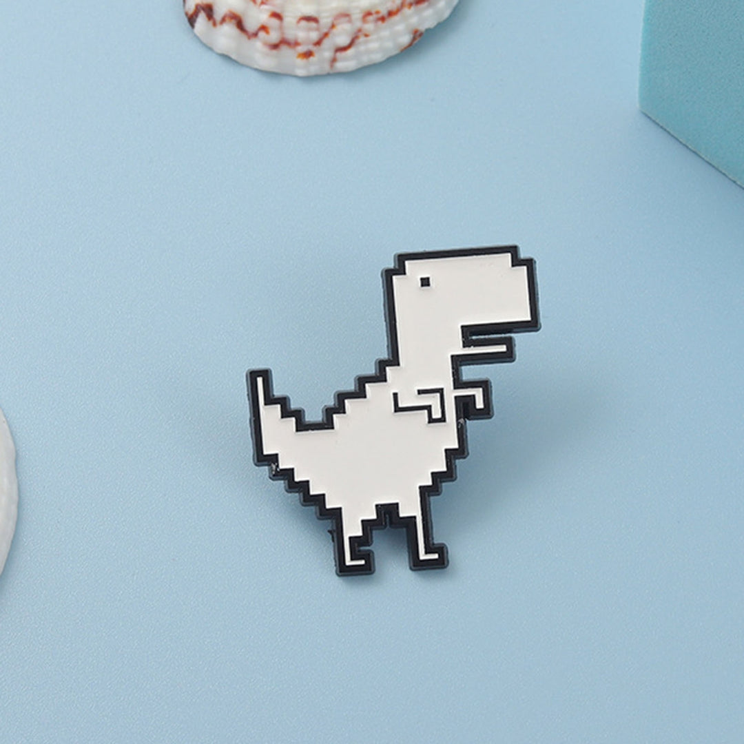 Dinosaur Brooch Retro Pixel Enamel Brooch Birthday Gift Image 7