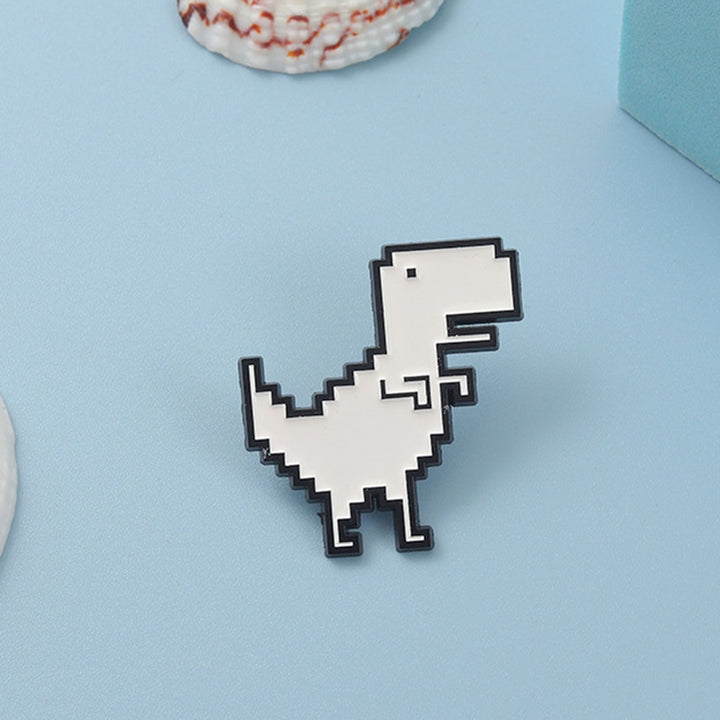 Dinosaur Brooch Retro Pixel Enamel Brooch Birthday Gift Image 7