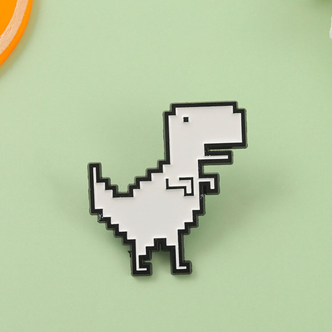 Dinosaur Brooch Retro Pixel Enamel Brooch Birthday Gift Image 8