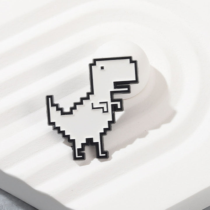 Dinosaur Brooch Retro Pixel Enamel Brooch Birthday Gift Image 9