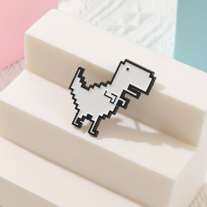 Dinosaur Brooch Retro Pixel Enamel Brooch Birthday Gift Image 11