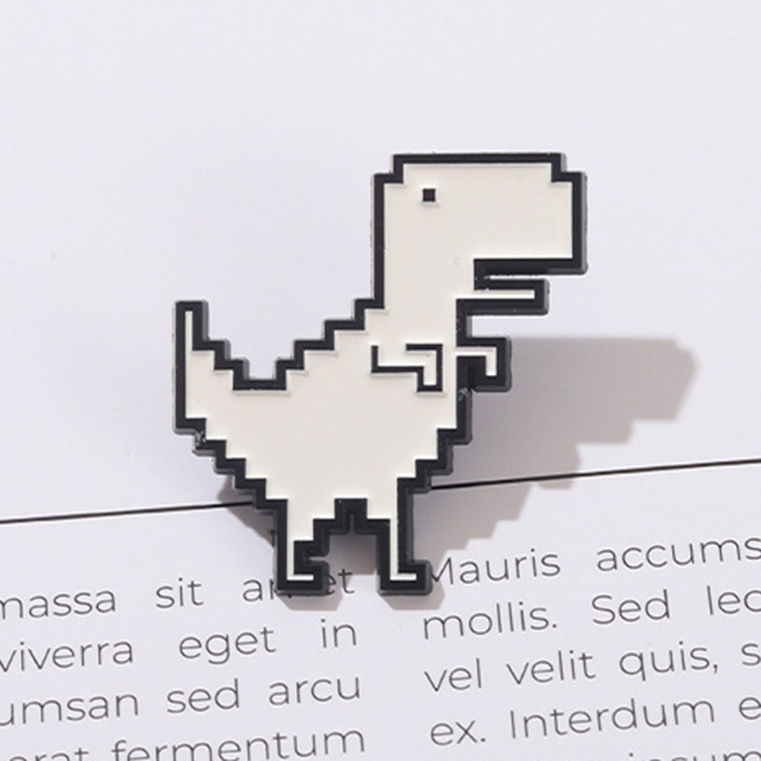 Dinosaur Brooch Retro Pixel Enamel Brooch Birthday Gift Image 12