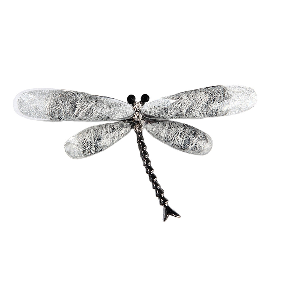 Brooch Pin Dragonfly Rhinestones Jewelry Korean Style Long Lasting Brooch Clothes Decor Image 2