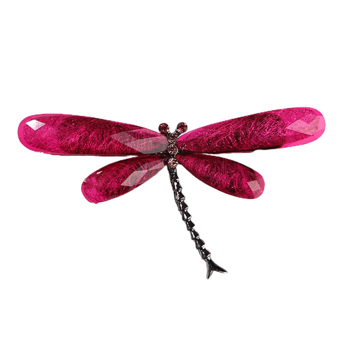 Brooch Pin Dragonfly Rhinestones Jewelry Korean Style Long Lasting Brooch Clothes Decor Image 3