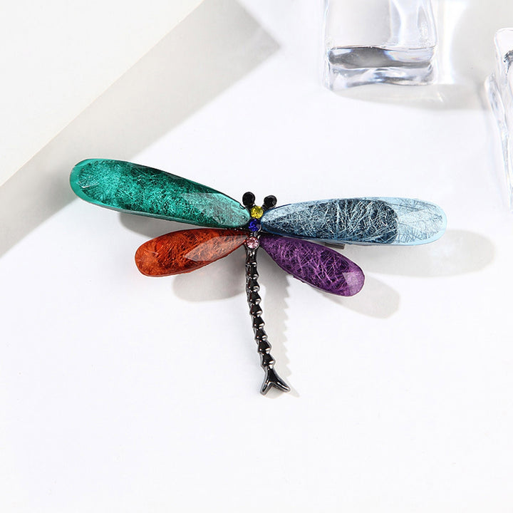 Brooch Pin Dragonfly Rhinestones Jewelry Korean Style Long Lasting Brooch Clothes Decor Image 6