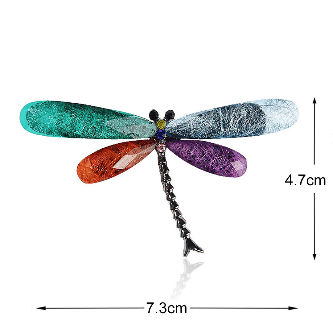 Brooch Pin Dragonfly Rhinestones Jewelry Korean Style Long Lasting Brooch Clothes Decor Image 9