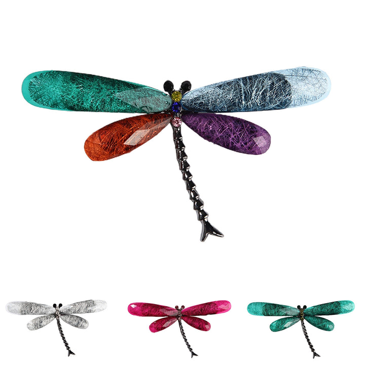 Brooch Pin Dragonfly Rhinestones Jewelry Korean Style Long Lasting Brooch Clothes Decor Image 11