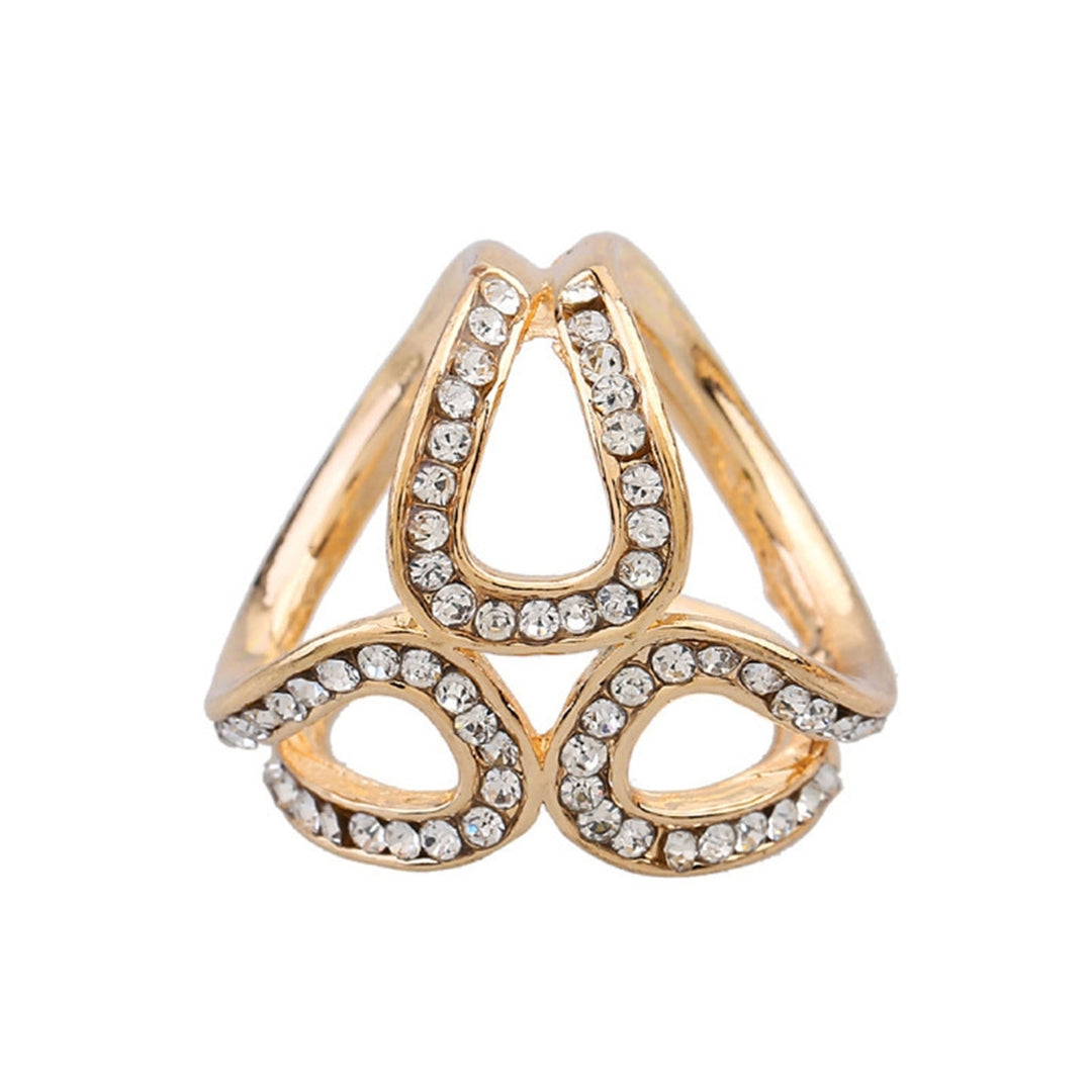 Triangle Ring Shape Decorative Scarf Buckle Accessory Sweet Long Lasting Rhinestone Cardigan Clip Clothes Decor Image 3