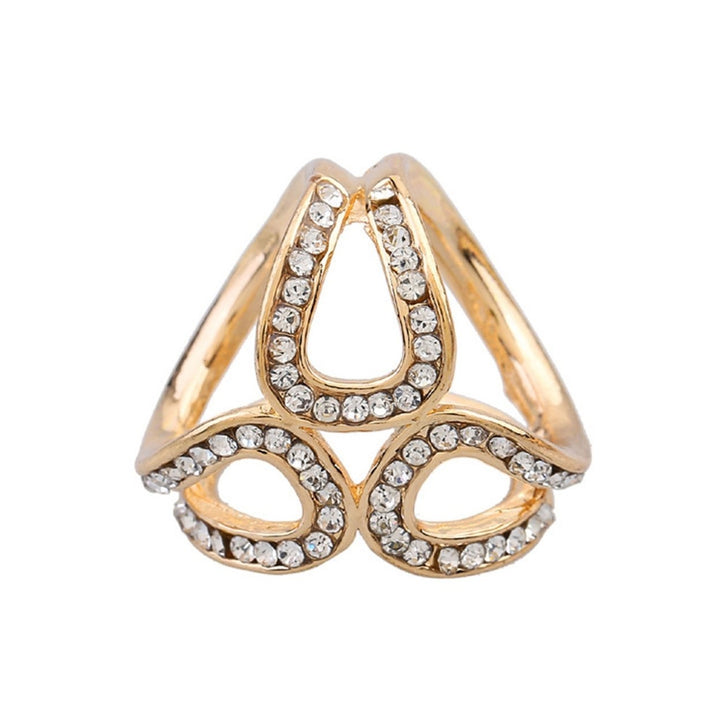 Triangle Ring Shape Decorative Scarf Buckle Accessory Sweet Long Lasting Rhinestone Cardigan Clip Clothes Decor Image 1