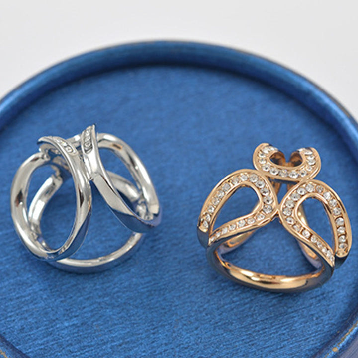 Triangle Ring Shape Decorative Scarf Buckle Accessory Sweet Long Lasting Rhinestone Cardigan Clip Clothes Decor Image 6