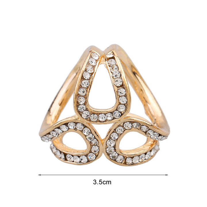 Triangle Ring Shape Decorative Scarf Buckle Accessory Sweet Long Lasting Rhinestone Cardigan Clip Clothes Decor Image 7