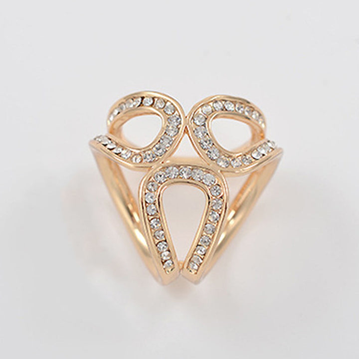 Triangle Ring Shape Decorative Scarf Buckle Accessory Sweet Long Lasting Rhinestone Cardigan Clip Clothes Decor Image 11