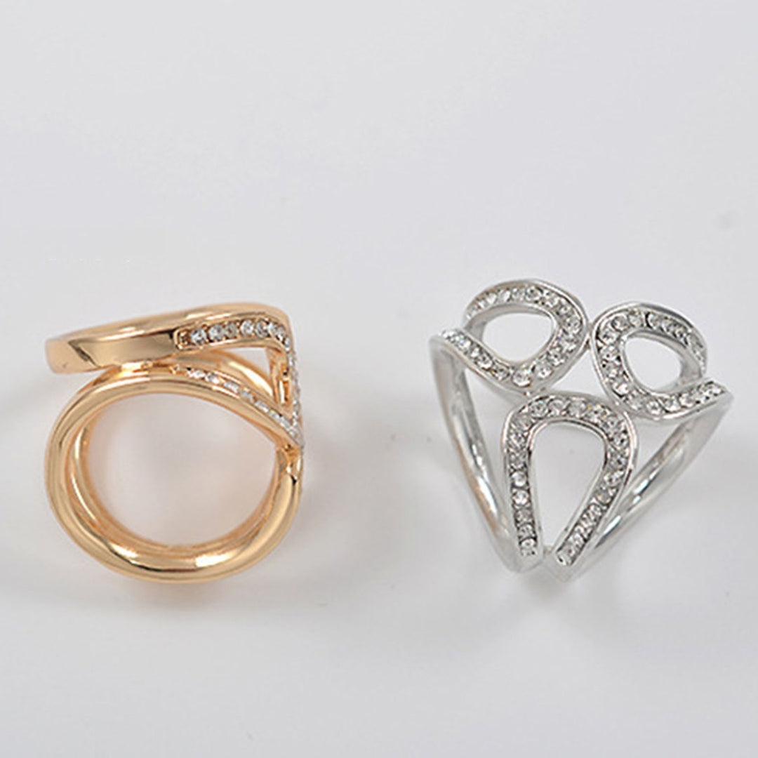 Triangle Ring Shape Decorative Scarf Buckle Accessory Sweet Long Lasting Rhinestone Cardigan Clip Clothes Decor Image 12