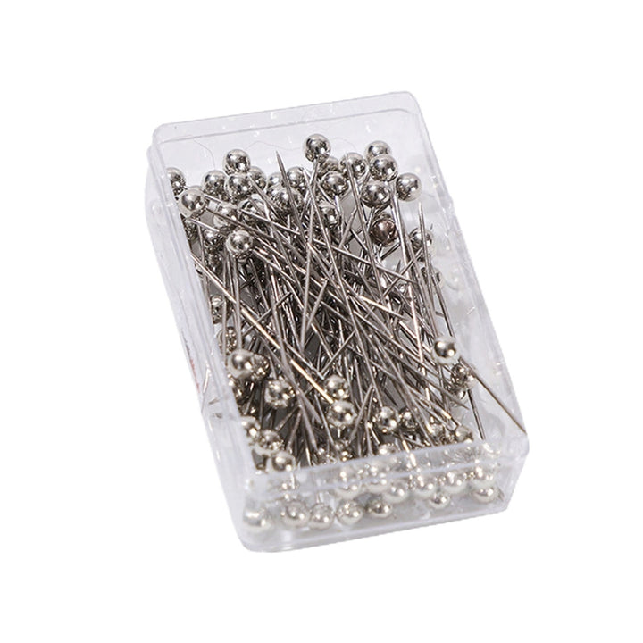 100Pcs/Box Colorful Round Top Hijab Pins with Storage Box One Tip Design Fixed Sewing Pins Handicrafts Tools Image 2