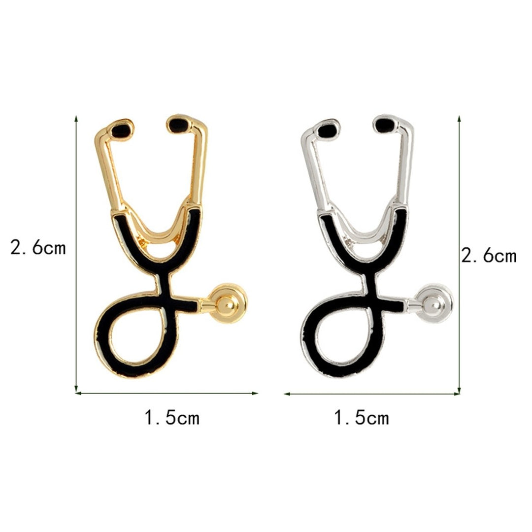 Bag Brooch Creative Cute Doctors Cartoon Stethoscope Smooth Edge Lapel Pin Gifts Image 12