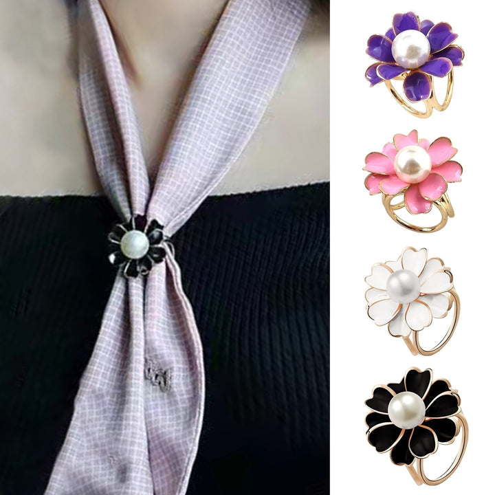 Silk Scarf Buckle Attractive Delicate Easy-matching Elegant Stylish Clothing Accessories Brooch for Women Image 6