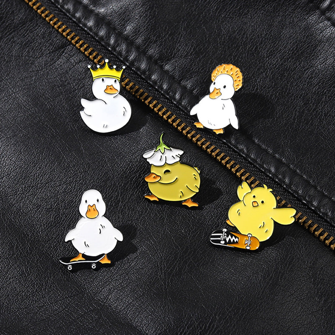 Cartoon Brooch Cute White/Yellow Badge Jewelry Gift Image 9