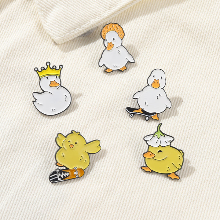 Cartoon Brooch Cute White/Yellow Badge Jewelry Gift Image 11