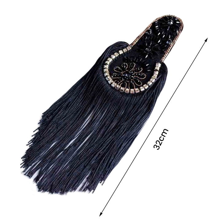 Epaulette Decorative Rhinestone All-match DIY British Style Clothes Patch Tassel Epaulette for Clothes Decor Image 7