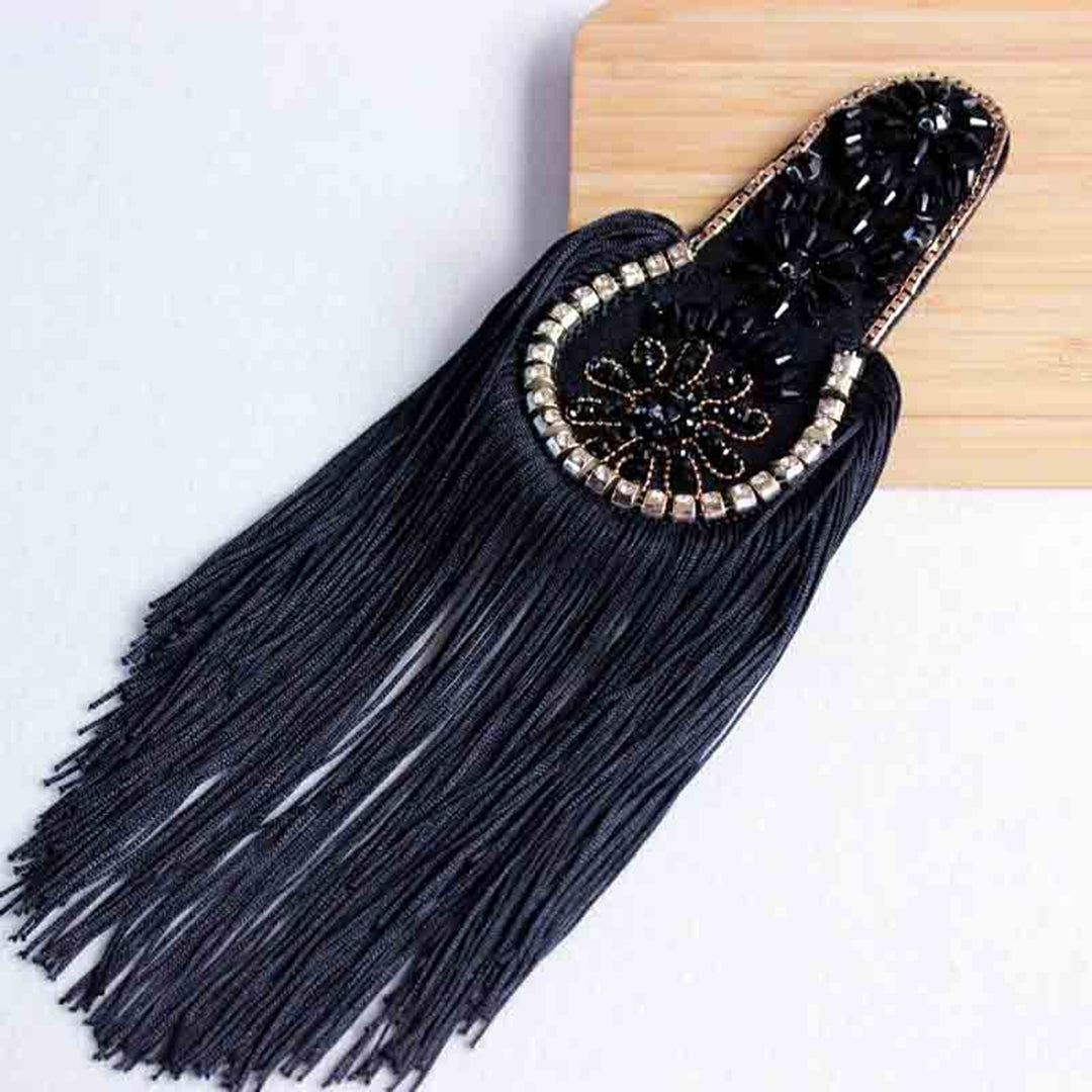 Epaulette Decorative Rhinestone All-match DIY British Style Clothes Patch Tassel Epaulette for Clothes Decor Image 12