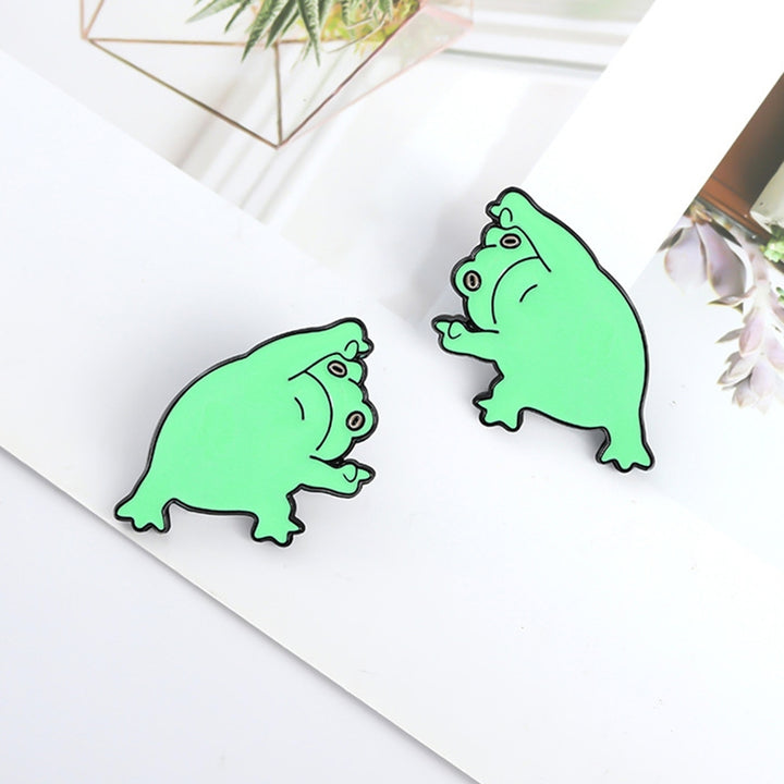 Brooch Pin Creative Exquisite Delicate Alloy Cartoon Frog Shape Scarf Brooch Clothing Accessories Image 6