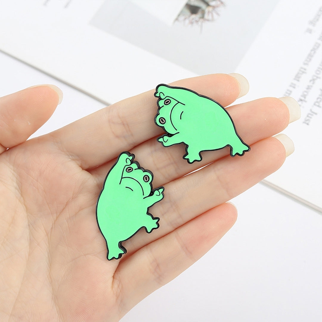 Brooch Pin Creative Exquisite Delicate Alloy Cartoon Frog Shape Scarf Brooch Clothing Accessories Image 7