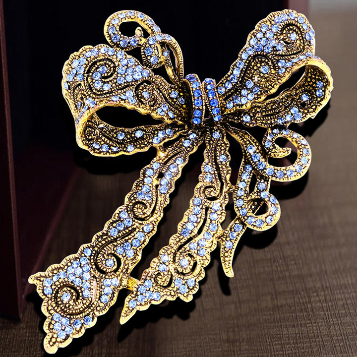 Clothing Brooch Personality Exquisite Compact Ornamental Solid Show Charm Alloy Rhinestone Bow-knot Badge Pin Birthday Image 8