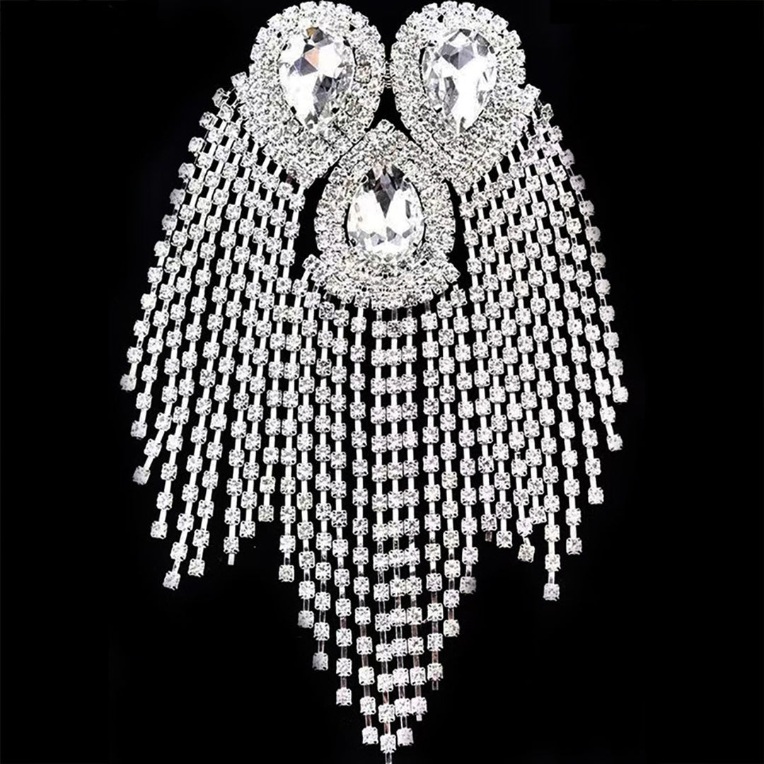 Shoulder Epaulet Rhinestone Tassels DIY Men Women Shoulder Board Badge Brooch Business Suit Accessories Image 11