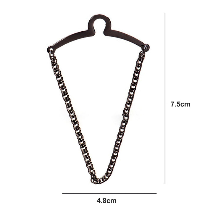 Tie Pin All Match Anti-rust Prevent Sagging Polished Non-oxidizing Fixing Tightly Men Tie Chain Tack Clip Locking Pin Image 8