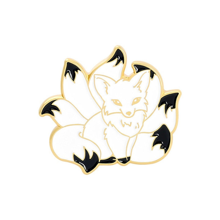 Lapel Pin Cartoon Electroplating Exquisite Geometric Vivid Clothes Decoration Rust-resistant Fox Rabbit Brooch Badge Image 1