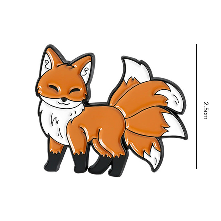 Lapel Pin Cartoon Electroplating Exquisite Geometric Vivid Clothes Decoration Rust-resistant Fox Rabbit Brooch Badge Image 11