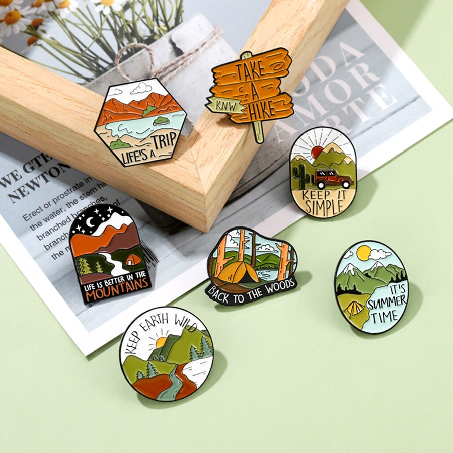 Badge Brooch Camping Hiking Badge Clothing Accessories Image 1