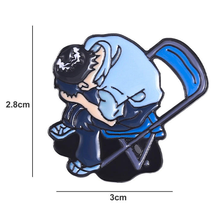 Cartoon Enamel Pin Sad Man Sitting on Chair Design Paint Finish Rust-resistant Non-fading Lapel Badge Jewelry Accessory Image 7