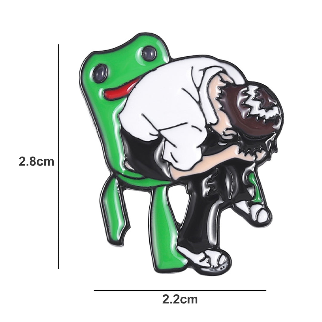 Cartoon Enamel Pin Sad Man Sitting on Chair Design Paint Finish Rust-resistant Non-fading Lapel Badge Jewelry Accessory Image 8