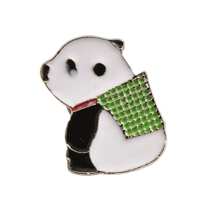 Cute Panda Brooch Sweater Shawl Hat Clip Women Girls Clothing Dresses Scarf Decoration Costumes Brooch Jewelry Gift Image 3