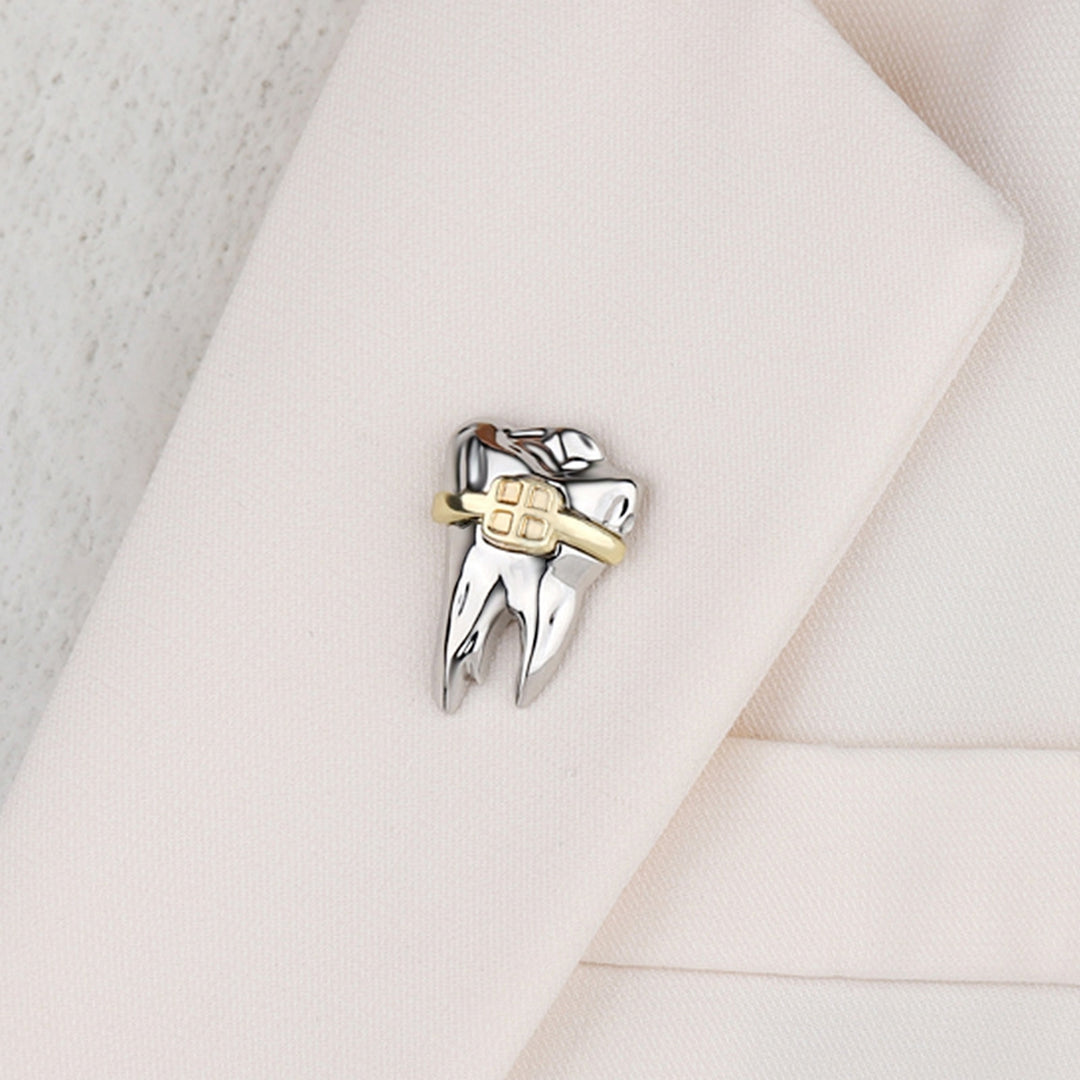 Brooch Pin Tooth Shape Brooch Pin Clothes Accessories Image 4